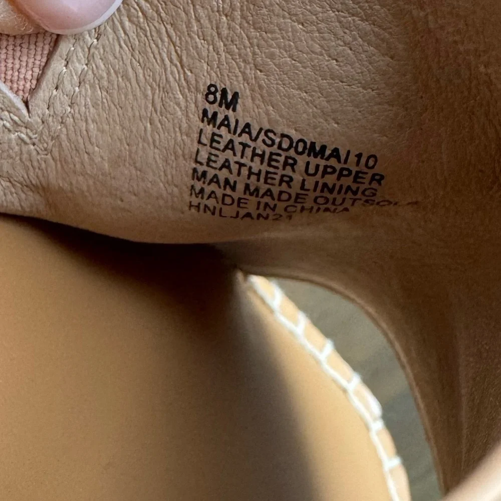 SPLENDID Beige Cushioned Maia Round Toe Slip On Leather Espadrille Shoes 8